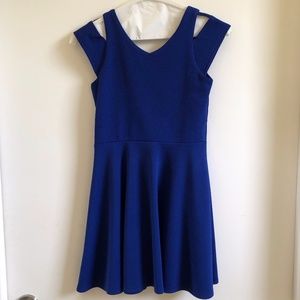 Sally Miller Couture gorgeous girls blue A-line skater style dress. Size L (12)